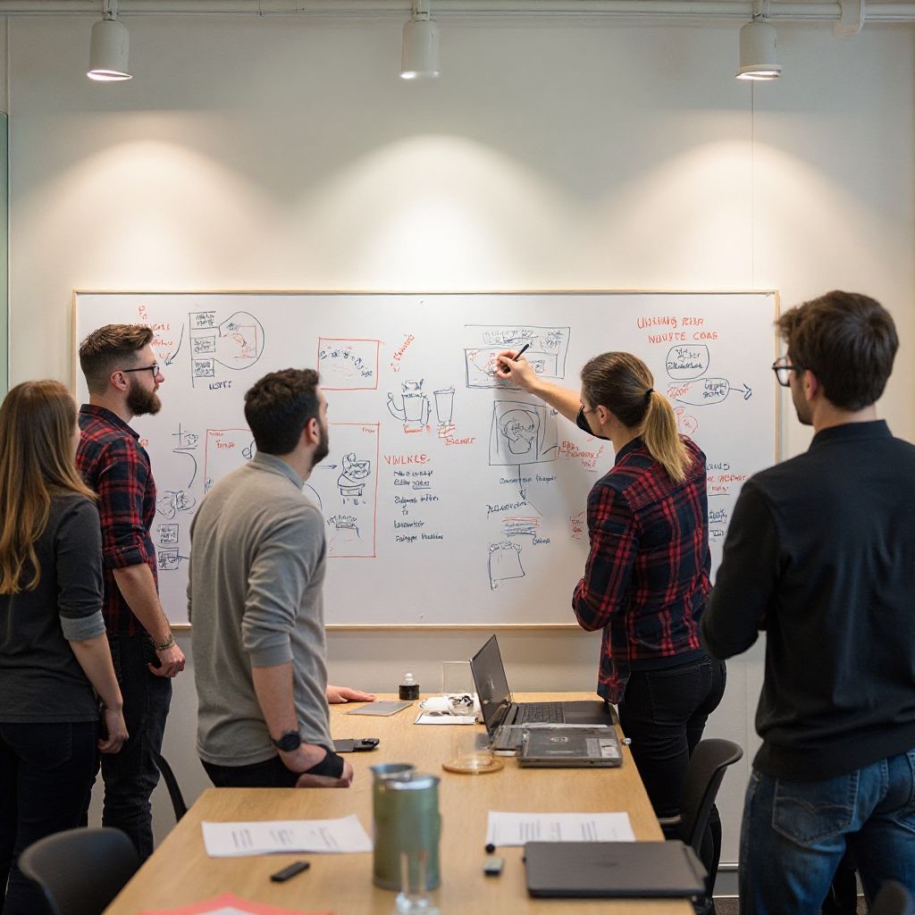 Zespół podczas burzy mózgów